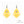 vue paire de boucles d'oreilles en entier. Modèle : arabesque, couleur : citron, jaune vif, poussin, avec option strass cristal amovible et riveté. Attache dormeuse en acier inoxydable. Style orientale, celtique, ajouré, tribal, motif. Ladygum, marque française, bijoux fantaisies en silicone. Légères, souples, pendantes, longues, minimisant les allergies. Cadeau original.