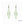 vue paire de boucles d'oreilles graphique, couleur : amande, vert pastel. Attache dormeuse en acier inxoydable. Ladygum, marque française, bijoux fantaisies en silicone. Style : longues, pendantes, contemporaines, géométrique, losange, ajouré. Cadeau original.