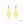 vue paire de boucles d'oreilles graphique, couleur : citron, jaune vif, poussin. Attache dormeuse en acier inxoydable. Ladygum, marque française, bijoux fantaisies en silicone. Style : longues, pendantes, contemporaines, géométrique, losange, ajouré. Cadeau original.