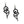 vue en entier, à plat, paire de boucles d'oreilles courbe, grand modèle, couleur noir. Bijoux fantaisies en silicone, marque française, créateurs, designers. Style fleur, floral, rond, longues, pendantes. Attache dormeuse en acier inoxydable. Minimisant les allergies, résistant à l'eau/à la chaleur/à la lumière, souple, léger. Cadeau original.