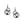 vue à plat, en entier, paire de boucles d'oreilles disco, couleur noir. Bijoux fantaisies en silicone, marque française, créateurs, designers. Style pendante, cercle, rond, vintage, géométrique, sphère, bulles, graphique. Attache dormeuse en acier inoxydable. Minimisant les allergies, résistant à l'eau/à la chaleur/à la lumière, souple, léger. Cadeau original.