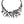 vue gros plan, détails plastron, collier corail à plat, disponible en noir. Silicone, bijoux fantaisies. Marque française, créateurs, designers. Style nature, floral, aquatique, tropical, tropique, été, plage. LadyGum. Léger, souple, longueur réglable, bijou ajustable.