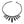 vue collier émeraude, à plat, en entier. Noir, silicone, ladygum, créateurs, designers, marque française, bijoux fantaisies. Souple, léger, minimisant les allergies, résistant à l'eau, à la chaleur, longueur réglable, collier emeraude ajustable, fermoir en T.